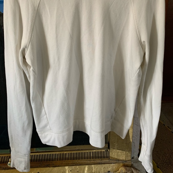 Athleta White Hooded Top Sweatshirt S - Picture 2 of 5